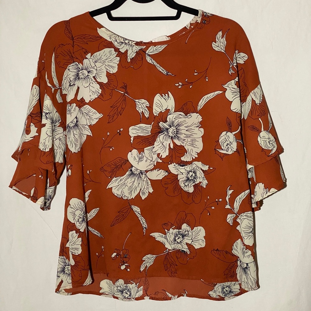 Rust colored blouse